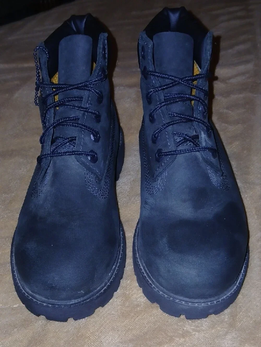 Timberland Youth Black 6 Inch Premium Waterproof Boots Sz: 2.5
